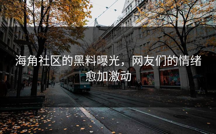 海角社区的黑料曝光，网友们的情绪愈加激动