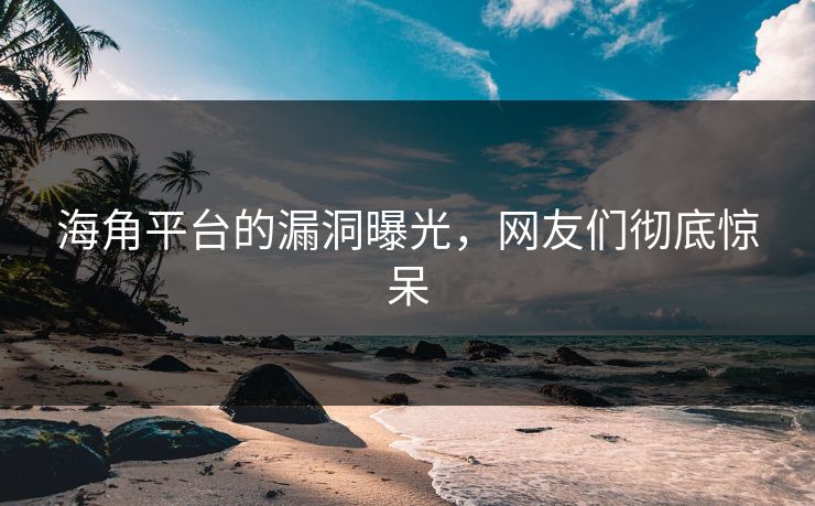 海角平台的漏洞曝光，网友们彻底惊呆