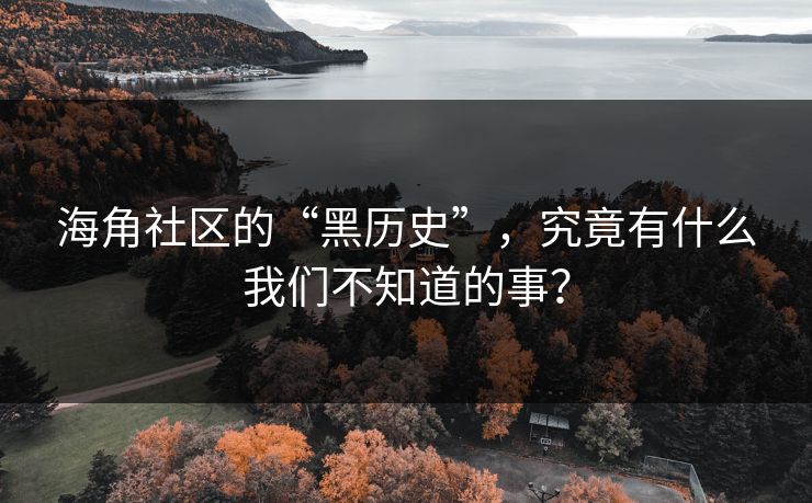 海角社区的“黑历史”，究竟有什么我们不知道的事？