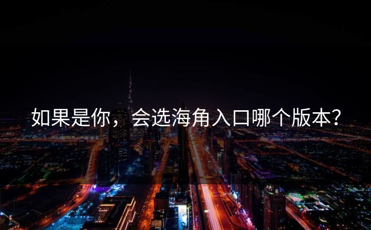 如果是你，会选海角入口哪个版本？