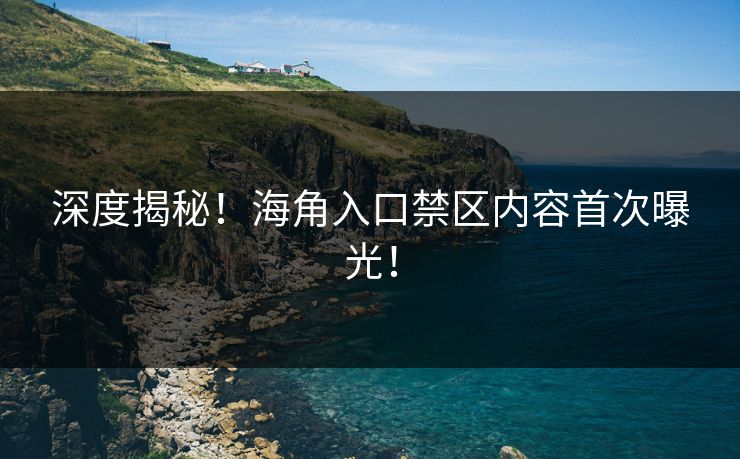 深度揭秘！海角入口禁区内容首次曝光！