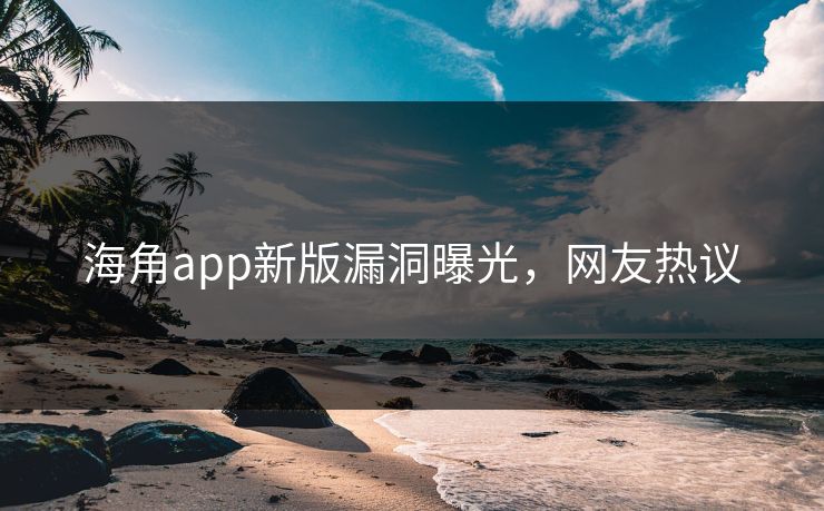 海角app新版漏洞曝光，网友热议