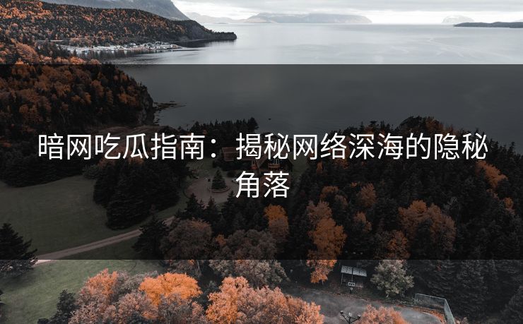 暗网吃瓜指南：揭秘网络深海的隐秘角落